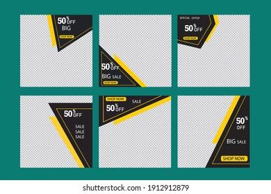 Simple Editable Set Of Post Template For Product Representation Social Media Banners For Digital Marketing. 