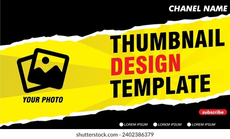 A simple editable thumbnail design with black and yellow combination is suitable for content about sports