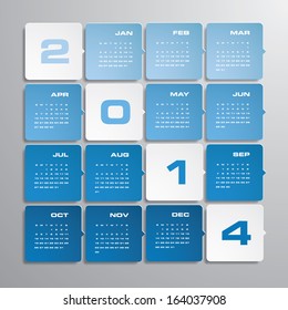 simple editable vector calendar 2014