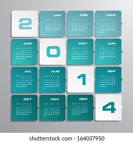 simple editable vector calendar 2014