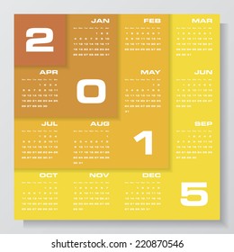 simple editable vector calendar 2015