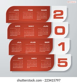simple editable vector calendar 2015
