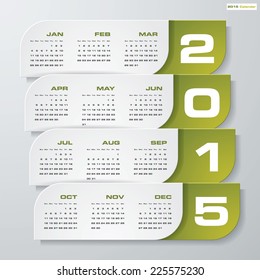 simple editable vector calendar 2015