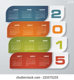 simple editable vector calendar 2015