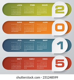 simple editable vector calendar 2015