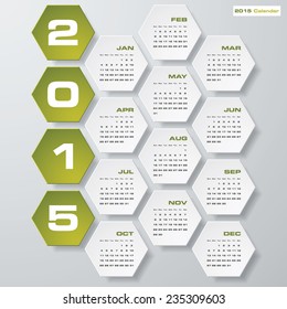 simple editable vector calendar 2015