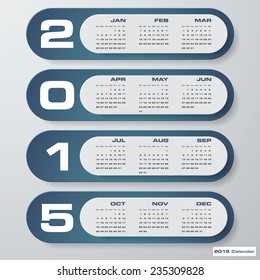 simple editable vector calendar 2015