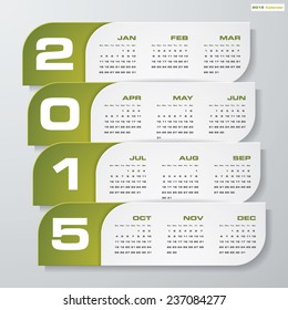 simple editable vector calendar 2015