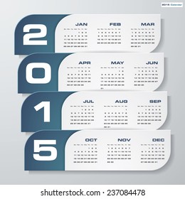 simple editable vector calendar 2015