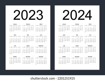 Calendar 2023 2024 2025 Template Desk Calendar 2023 Design Wall Calendar  2023 Year 3d Calendar Mockup Blue Cover Design Set Of 12 Months Week Starts  Sunday Planner Flyer Design Vector Stock Illustration - Download Image Now  - iStock