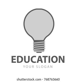 Simple Education Idea Light Bulb Logo Vector Illustration Graphic Design