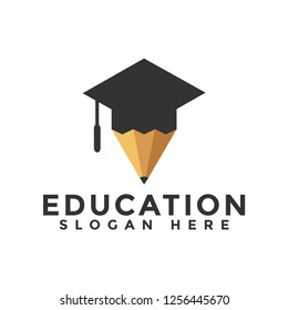 Simple education logo design inspiration vector illustration