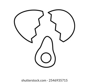 Simple egg line illustration vector