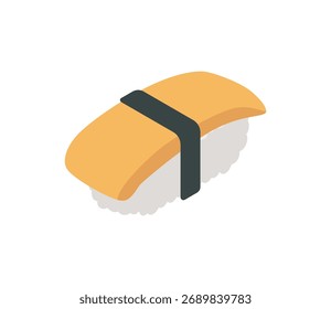Vetor de ilustração de sushi de ovo simples