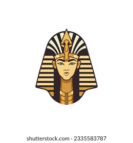 diseño de plantilla de ilustración vectorial del logo antiguo del dios egipcio pharaoh osrirs