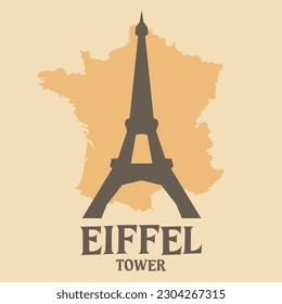 icono del shilhouette de la Torre Eiffel
