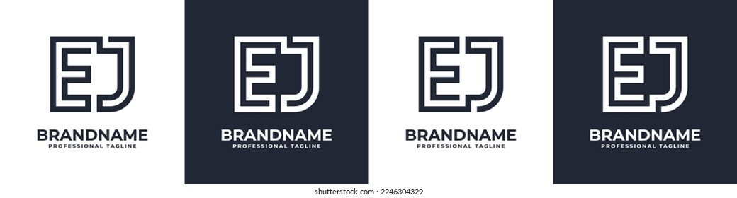 Simple EJ Monogram Logo, suitable for any business with EJ or JE initial.