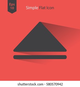 Simple Eject Flat Icon. Smart Symbol. Technology Sign. Vector Illustration