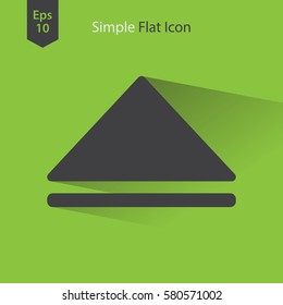 Simple Eject Flat Icon. Smart Symbol. Technology Sign. Vector Illustration