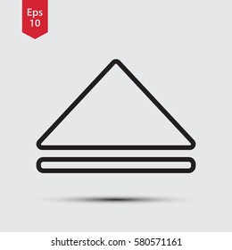 Simple Eject Flat Icon. Smart Symbol. Technology Sign. Vector Illustration