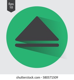 Simple Eject Flat Icon. Smart Symbol. Technology Sign. Vector Illustration