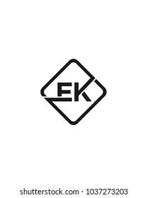 Simple EK initial Logo design template vector illustration