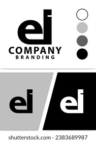 Simple EL, EI or EJ Logo Inspiration