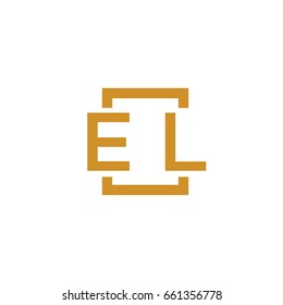 Simple EL initial Logo designs template vector illustration