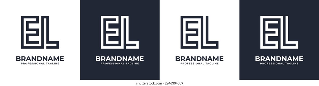 Simple EL Monogram Logo, suitable for any business with EL or LE initial.