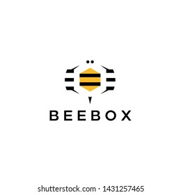 simple and elagnt logo design with bee