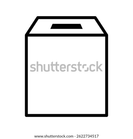Simple election ballot box icon. Vector.