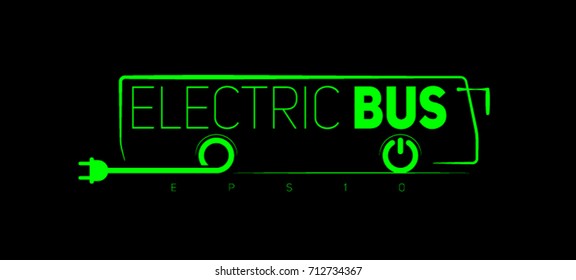 simple electric bus symbol