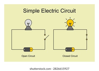 Simple electric circuit icon. Element for design isolated on white background, for web and app. Flat vector illustration