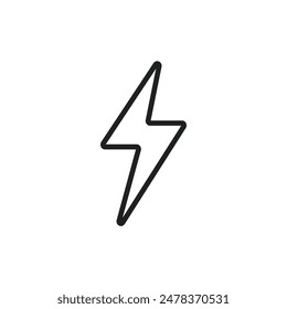 Icono eléctrico simple sobre fondo blanco.