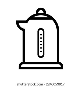 Simple electric kettle icon. Vector.