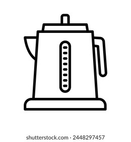 Icono de hervidor eléctrico simple. Vector.
