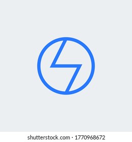 simple Electric  lightning bolt logo design template. Vector concept for company business identity.