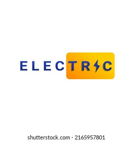 Diseño simple de logotipo eléctrico, puede utilizarse como logotipo para marca, empresa, etc