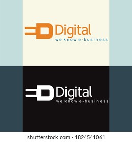 Simple electric plugs for design logo inspiration