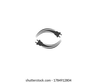 Einfache Logo-Design für elektrische Plug-Ins