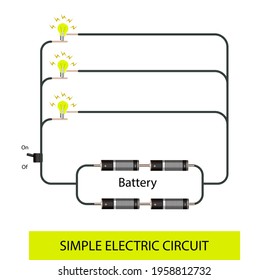 Simple Electrical Circuit Simple Electrical Circuit Stock Vector