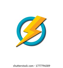  simple electrical logo design illlustration