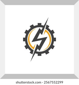 simple electricity logo for icon or symbol