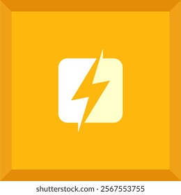 simple electricity logo for icon or symbol