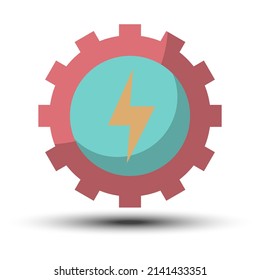 simple electricity symbol flat icon, power and energy and related on the white background
