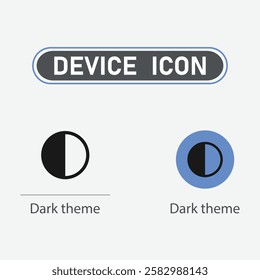 Simple electronic device icon set.