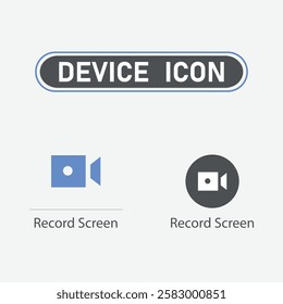 Simple electronic device icon set.