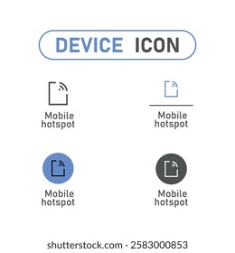 Simple electronic device icon set.