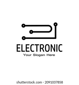 logotipo electrónico simple logotipo electrónico simple logotipo electrónico moderno y fresco