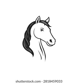 simple elegan image of horse head